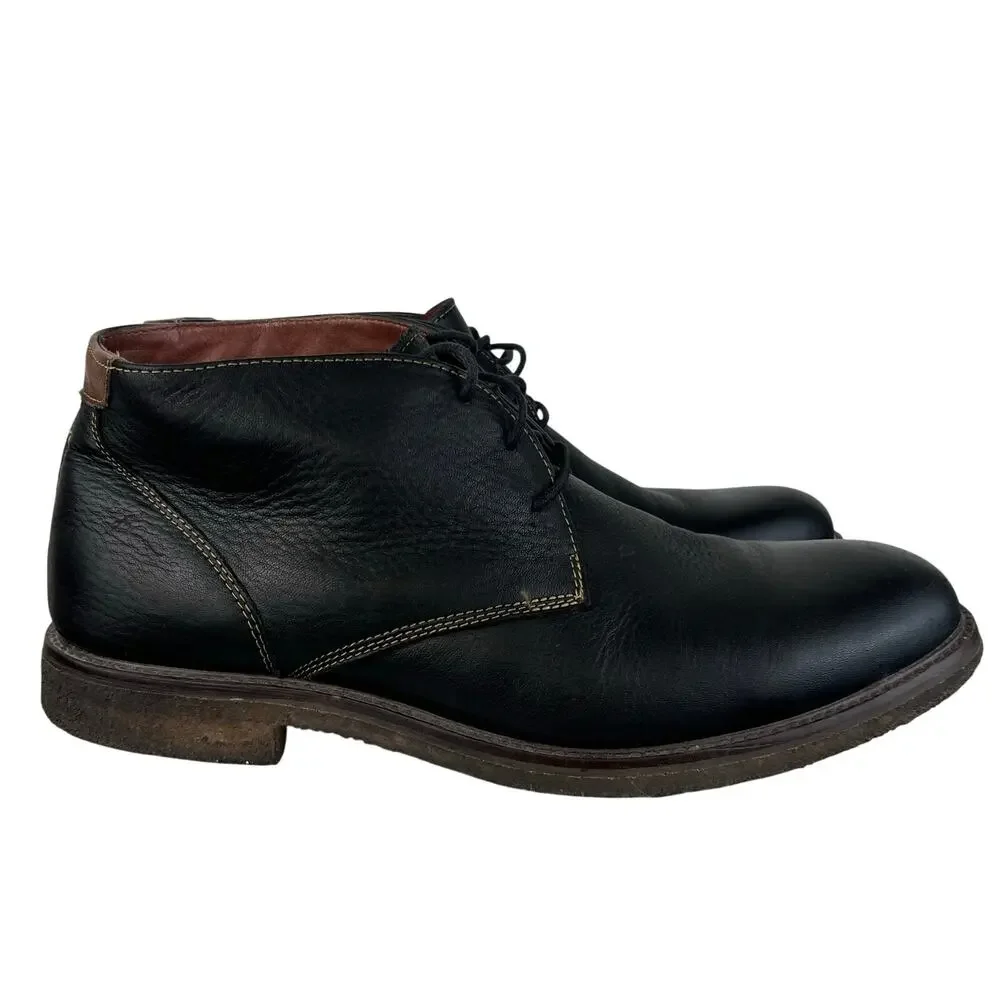 Johnston & Murphy Men's Copeland Black Leather Chukka Boot 25-2021 (Sz 12)